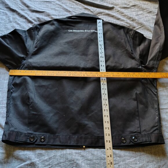 VINTAGE Dickies Jacket Size Large Black Kenwood Audio Tech Deadstock Eisenhower - Picture 16 of 16